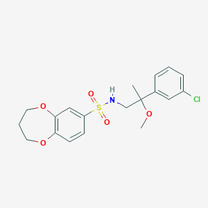 molecular formula C19H22ClNO5S B2431746 N-[2-(3-chlorophenyl)-2-methoxypropyl]-3,4-dihydro-2H-1,5-benzodioxepine-7-sulfonamide CAS No. 1795302-39-4