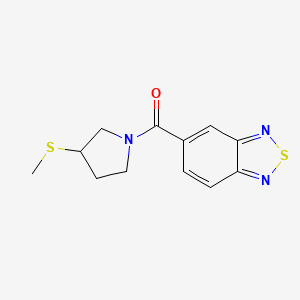 molecular formula C12H13N3OS2 B2431780 Benzo[c][1,2,5]thiadiazol-5-yl(3-(methylthio)pyrrolidin-1-yl)methanone CAS No. 1797247-74-5