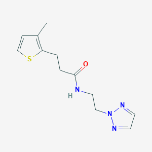 molecular formula C12H16N4OS B2431812 N-(2-(2H-1,2,3-triazol-2-yl)ethyl)-3-(3-methylthiophen-2-yl)propanamide CAS No. 2097919-97-4