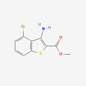 molecular formula C10H8BrNO2S B2431851 Methyl 3-amino-4-bromobenzo[b]thiophene-2-carboxylate CAS No. 1980045-04-2