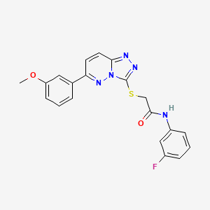 molecular formula C20H16FN5O2S B2431876 N-(3-fluorophenyl)-2-((6-(3-methoxyphenyl)-[1,2,4]triazolo[4,3-b]pyridazin-3-yl)thio)acetamide CAS No. 891096-31-4