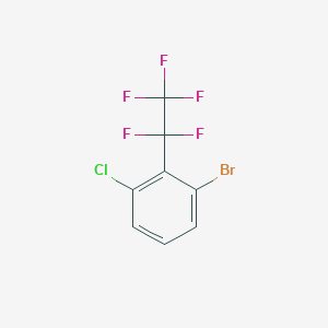 molecular formula C8H3BrClF5 B2431890 2-Bromo-6-chloropentafluoroethyl-benzene CAS No. 1439903-24-8