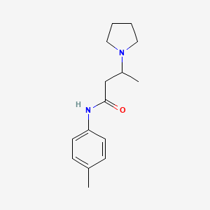 molecular formula C15H22N2O B2431893 N-(4-methylphenyl)-3-(1-pyrrolidinyl)butanamide CAS No. 478078-15-8