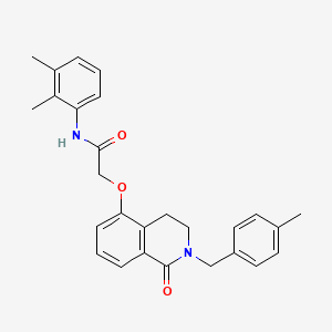 molecular formula C27H28N2O3 B2431897 N-(2,3-dimethylphenyl)-2-({2-[(4-methylphenyl)methyl]-1-oxo-1,2,3,4-tetrahydroisoquinolin-5-yl}oxy)acetamide 