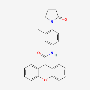 molecular formula C25H22N2O3 B2431907 N-[3-methyl-4-(2-oxopyrrolidin-1-yl)phenyl]-9H-xanthene-9-carboxamide CAS No. 1208701-10-3