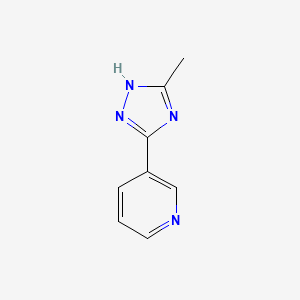 molecular formula C8H8N4 B2431941 3-(5-methyl-1H-1,2,4-triazol-3-yl)pyridine CAS No. 114953-89-8