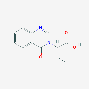 molecular formula C12H12N2O3 B2431945 2-(4-oxoquinazolin-3(4H)-yl)butanoic acid CAS No. 173070-45-6