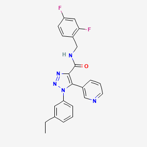 molecular formula C23H19F2N5O B2431947 N-[(2,4-difluorophenyl)methyl]-1-(3-ethylphenyl)-5-(pyridin-3-yl)-1H-1,2,3-triazole-4-carboxamide CAS No. 1251690-68-2