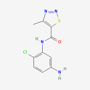 molecular formula C10H9ClN4OS B2431965 n-(5-Amino-2-chlorophenyl)-4-methyl-1,2,3-thiadiazole-5-carboxamide CAS No. 1495326-36-7