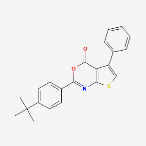 molecular formula C22H19NO2S B2432030 2-(4-tert-butylphenyl)-5-phenyl-4H-thieno[2,3-d][1,3]oxazin-4-one CAS No. 315694-10-1
