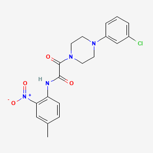 B2432074 2-[4-(3-chlorophenyl)piperazin-1-yl]-N-(4-methyl-2-nitrophenyl)-2-oxoacetamide CAS No. 941895-39-2