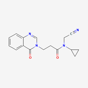 molecular formula C16H16N4O2 B2432090 N-(cyanomethyl)-N-cyclopropyl-3-(4-oxo-3,4-dihydroquinazolin-3-yl)propanamide CAS No. 1252149-35-1