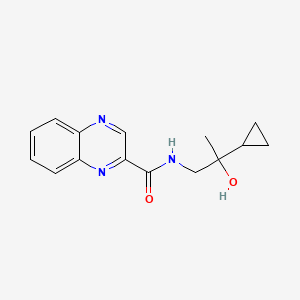 molecular formula C15H17N3O2 B2432103 N-(2-cyclopropyl-2-hydroxypropyl)quinoxaline-2-carboxamide CAS No. 1286720-05-5
