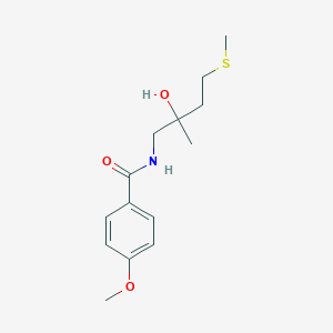 molecular formula C14H21NO3S B2432107 N-(2-hydroxy-2-methyl-4-(methylthio)butyl)-4-methoxybenzamide CAS No. 1396790-62-7