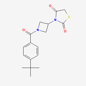 molecular formula C17H20N2O3S B2432112 3-[1-(4-tert-butylbenzoyl)azetidin-3-yl]-1,3-thiazolidine-2,4-dione CAS No. 2034381-89-8