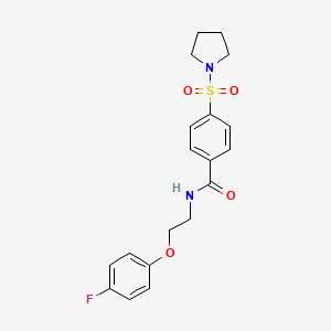 molecular formula C19H21FN2O4S B2432139 N-(2-(4-fluorophenoxy)ethyl)-4-(pyrrolidin-1-ylsulfonyl)benzamide CAS No. 1105228-55-4