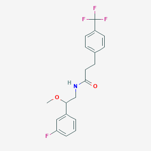 molecular formula C19H19F4NO2 B2432143 N-[2-(3-fluorophenyl)-2-methoxyethyl]-3-[4-(trifluoromethyl)phenyl]propanamide CAS No. 1797555-18-0