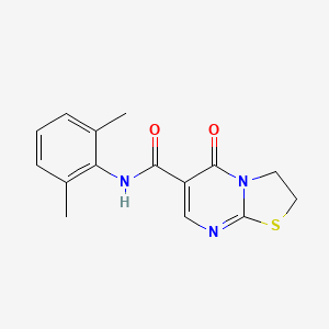molecular formula C15H15N3O2S B2432200 N-(2,6-dimethylphenyl)-5-oxo-2H,3H,5H-[1,3]thiazolo[3,2-a]pyrimidine-6-carboxamide CAS No. 443329-90-6