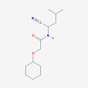 molecular formula C14H24N2O2 B2432201 N-(1-cyano-3-methylbutyl)-2-(cyclohexyloxy)acetamide CAS No. 1311754-12-7