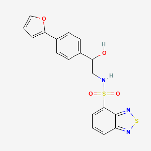 molecular formula C18H15N3O4S2 B2432209 N-{2-[4-(furan-2-yl)phenyl]-2-hydroxyethyl}-2,1,3-benzothiadiazole-4-sulfonamide CAS No. 2097862-65-0