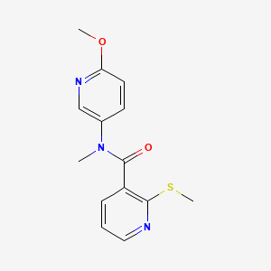 molecular formula C14H15N3O2S B2432268 N-(6-methoxypyridin-3-yl)-N-methyl-2-(methylsulfanyl)pyridine-3-carboxamide CAS No. 1797711-65-9