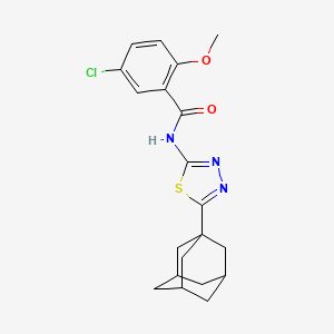 molecular formula C20H22ClN3O2S B2432300 N-[5-(adamantan-1-yl)-1,3,4-thiadiazol-2-yl]-5-chloro-2-methoxybenzamide CAS No. 391865-83-1