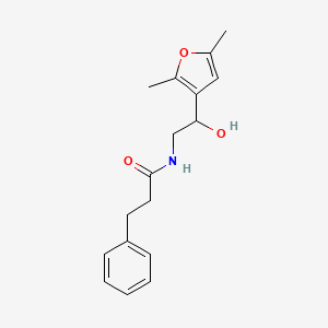 molecular formula C17H21NO3 B2432304 N-[2-(2,5-dimethylfuran-3-yl)-2-hydroxyethyl]-3-phenylpropanamide CAS No. 2309773-21-3