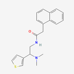 molecular formula C20H22N2OS B2432310 N-(2-(dimethylamino)-2-(thiophen-3-yl)ethyl)-2-(naphthalen-1-yl)acetamide CAS No. 946271-36-9