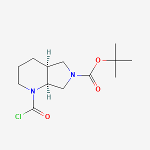 molecular formula C13H21ClN2O3 B2432325 tert-butyl (4aS,7aS)-1-(carboxy)-octahydro-1H-pyrrolo[3,4-b]pyridine-6-carboxylate CAS No. 2287247-91-8