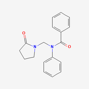 molecular formula C18H18N2O2 B2432333 N-[(2-oxopyrrolidin-1-yl)methyl]-N-phenylbenzamide CAS No. 852155-13-6