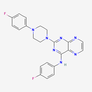N-(4-fluorophenyl)-2-[4-(4-fluorophenyl)piperazin-1-yl]pteridin-4-amine