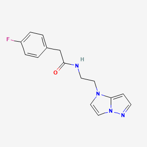 N-(2-(1H-imidazo[1,2-b]pyrazol-1-yl)ethyl)-2-(4-fluorophenyl)acetamide