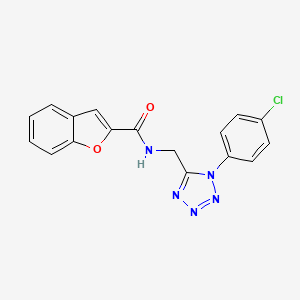 N-((1-(4-chlorophenyl)-1H-tetrazol-5-yl)methyl)benzofuran-2-carboxamide