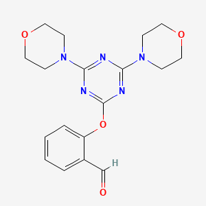 2-{[4,6-Di(morpholin-4-yl)-1,3,5-triazin-2-yl]oxy}benzaldehyde