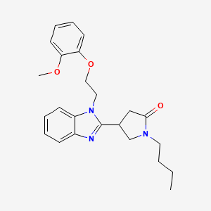 1-butyl-4-{1-[2-(2-methoxyphenoxy)ethyl]-1H-1,3-benzodiazol-2-yl}pyrrolidin-2-one