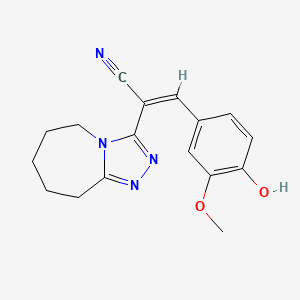 (Z)-3-(4-hydroxy-3-methoxyphenyl)-2-(6,7,8,9-tetrahydro-5H-[1,2,4]triazolo[4,3-a]azepin-3-yl)acrylonitrile