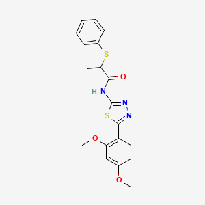 N-(5-(2,4-dimethoxyphenyl)-1,3,4-thiadiazol-2-yl)-2-(phenylthio)propanamide