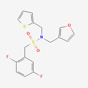 1-(2,5-difluorophenyl)-N-(furan-3-ylmethyl)-N-(thiophen-2-ylmethyl)methanesulfonamide
