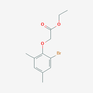 molecular formula C12H15BrO3 B2432363 Ethyl 2-(2-bromo-4,6-dimethylphenoxy)acetate CAS No. 499134-33-7