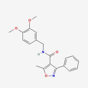 N-[(3,4-dimethoxyphenyl)methyl]-5-methyl-3-phenyl-1,2-oxazole-4-carboxamide
