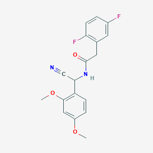 N-[cyano(2,4-dimethoxyphenyl)methyl]-2-(2,5-difluorophenyl)acetamide