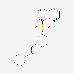 8-[3-(Pyridin-4-yloxymethyl)piperidin-1-yl]sulfonylquinoline