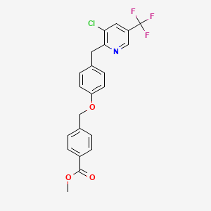 Methyl 4-[(4-{[3-chloro-5-(trifluoromethyl)pyridin-2-yl]methyl}phenoxy)methyl]benzoate