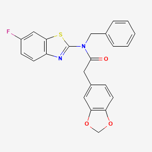 2-(benzo[d][1,3]dioxol-5-yl)-N-benzyl-N-(6-fluorobenzo[d]thiazol-2-yl)acetamide