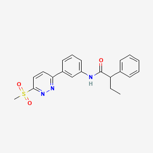 molecular formula C21H21N3O3S B2432382 N-[3-(6-methanesulfonylpyridazin-3-yl)phenyl]-2-phenylbutanamide CAS No. 946376-27-8