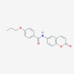 molecular formula C19H17NO4 B2432383 N-(2-oxo-2H-chromen-6-yl)-4-propoxybenzamide CAS No. 797777-81-2