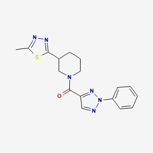 (3-(5-methyl-1,3,4-thiadiazol-2-yl)piperidin-1-yl)(2-phenyl-2H-1,2,3-triazol-4-yl)methanone