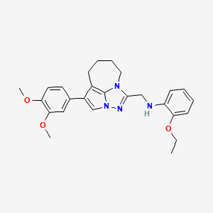N-((1-(3,4-dimethoxyphenyl)-5,6,7,8-tetrahydro-2a,3,4a-triazacyclopenta[cd]azulen-4-yl)methyl)-2-ethoxyaniline