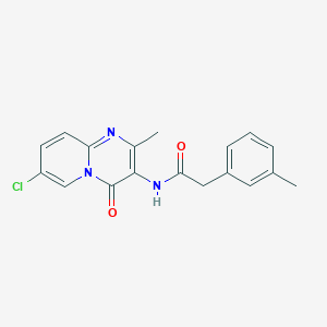 molecular formula C18H16ClN3O2 B2432432 N-(7-chloro-2-methyl-4-oxo-4H-pyrido[1,2-a]pyrimidin-3-yl)-2-(m-tolyl)acetamide CAS No. 951547-83-4