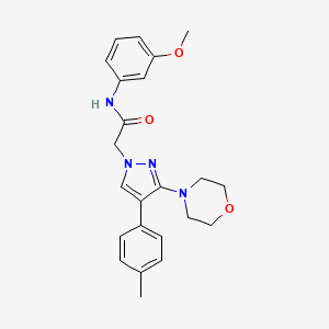 N-(3-methoxyphenyl)-2-(3-morpholino-4-(p-tolyl)-1H-pyrazol-1-yl)acetamide